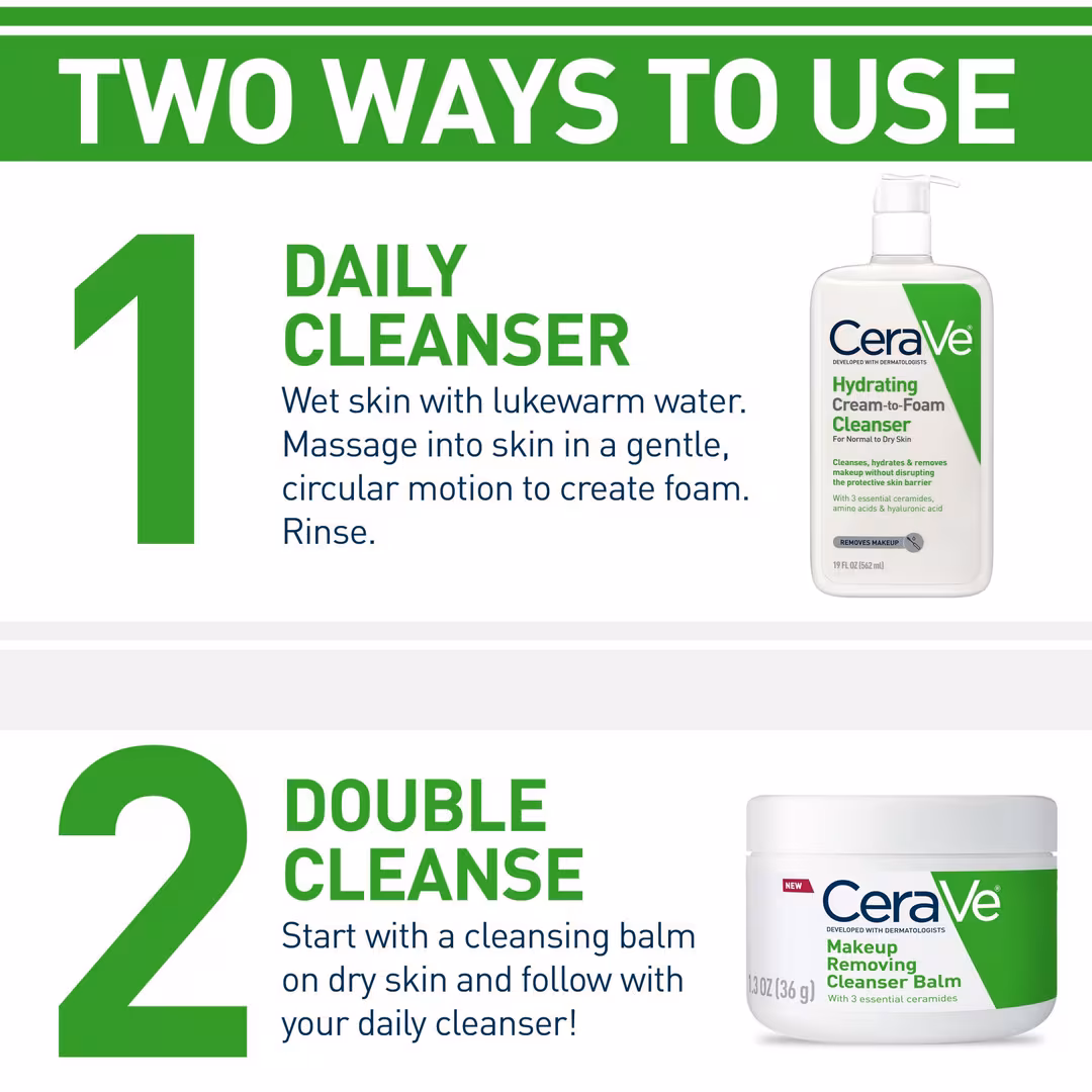 Hydrating Cream-to-Foam Face Wash Uses Guide